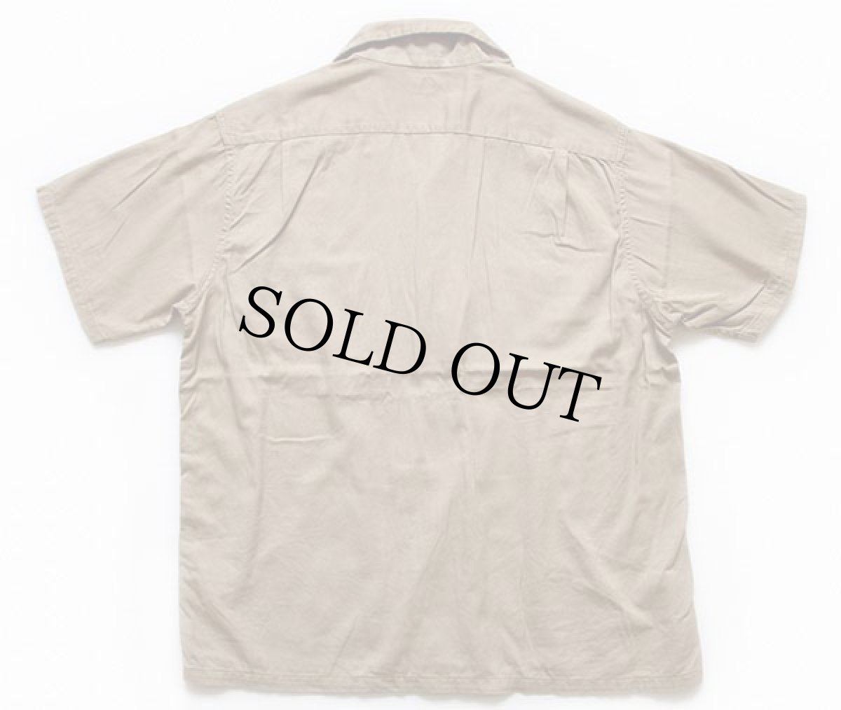 画像2: 50s BIG YANKビッグヤンク 半袖 コットン ワークシャツ カーキ (2)