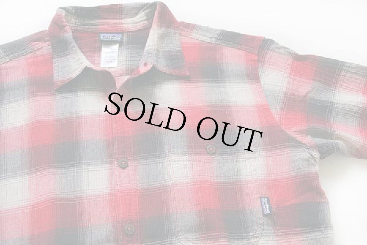 画像2: patagoniaパタゴニア オンブレチェック 半袖 オーガニックコットンシャツ L (2)