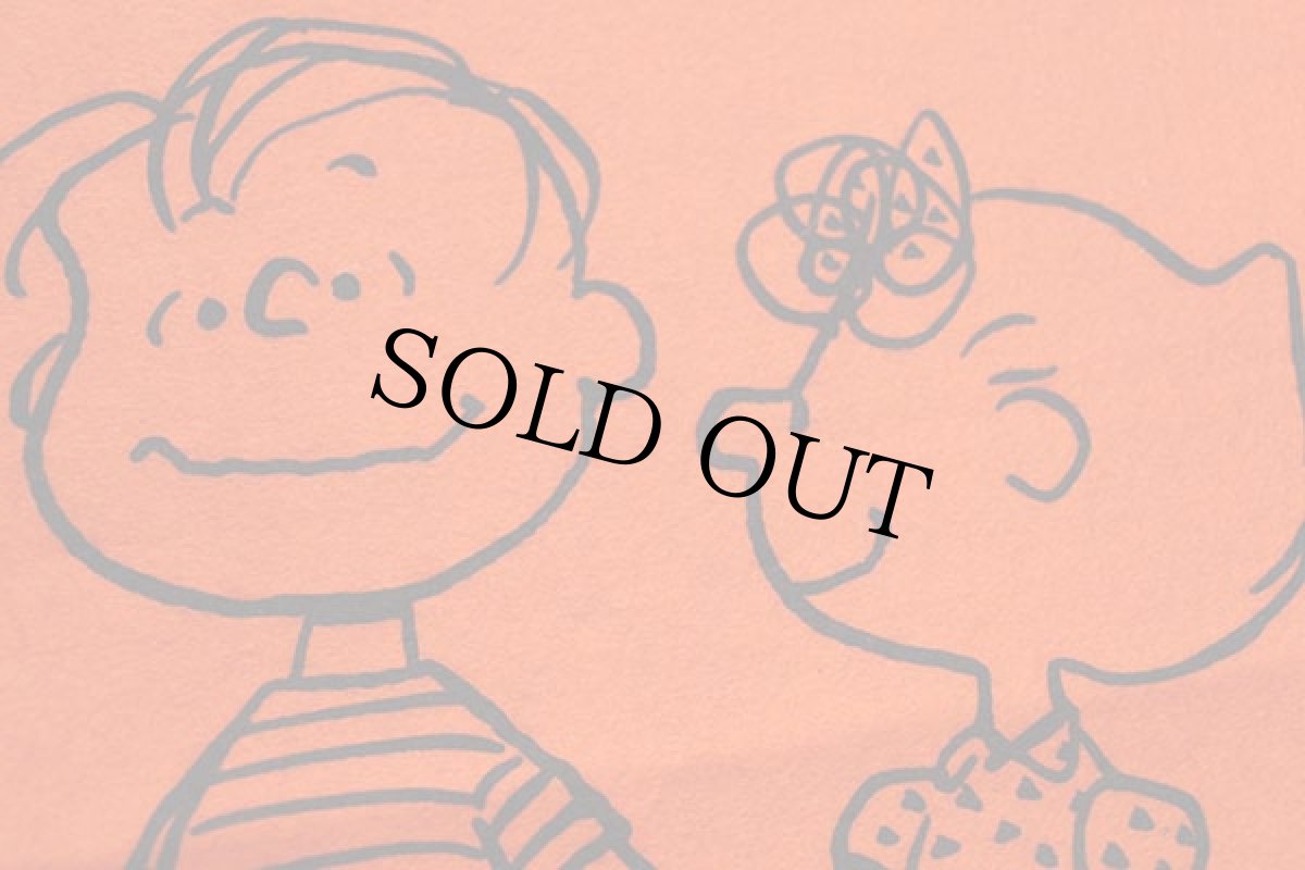 画像3: 70s PEANUTS LINUS&SALLY LOVE フェルト ペナント オレンジ★スヌーピー (3)