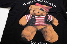 画像3: デッドストック★90s USA製 TREASURE ISLAND LAS VEGAS 海賊 クマ コットンTシャツ 黒 特大 (3)