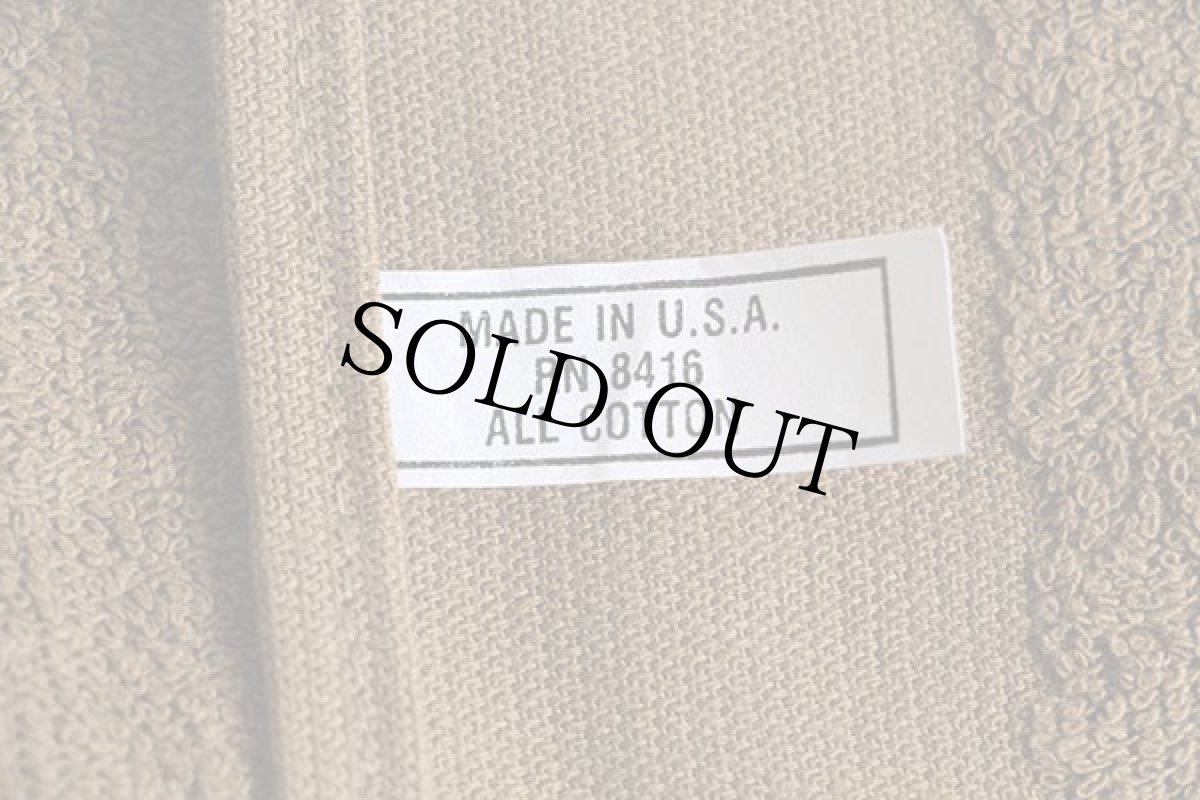 画像3: デッドストック★90s USA製 米軍 無地 コットン バスタオル 茶 (3)