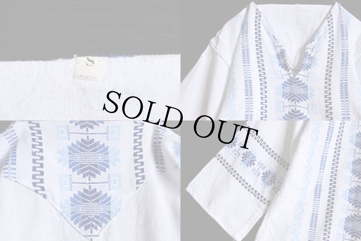 画像3: グアテマラ製 ハンドメイド 刺繍入り コットン チュニック 白 S (3)