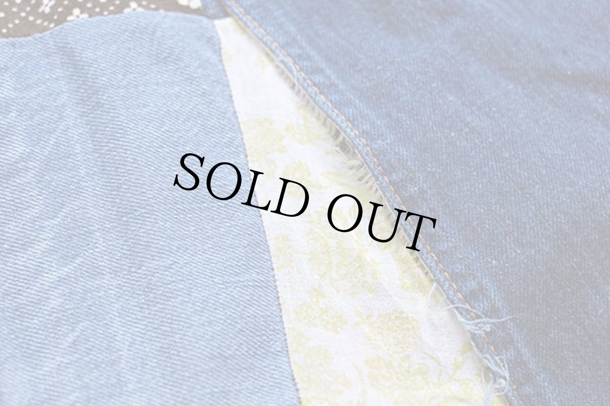 画像8: 70s Levi'sリーバイス リメイク マキシ丈 パッチワーク デニム フレアスカート (8)