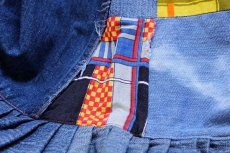 画像7: 70s Levi'sリーバイス リメイク マキシ丈 パッチワーク デニム フレアスカート (7)