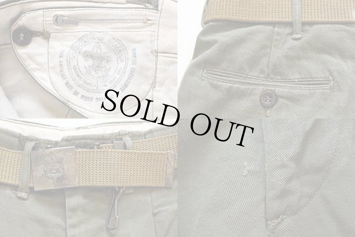 画像3: 50s BSA ボーイスカウト ガチャベルト付き ツータック コットン ショートパンツ オリーブ w27★ショーツ (3)