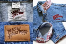 画像3: 90s PLANET HOLLYWOOD Honoluluロゴ刺繍 デニムジャケット 4ポケット XL (3)