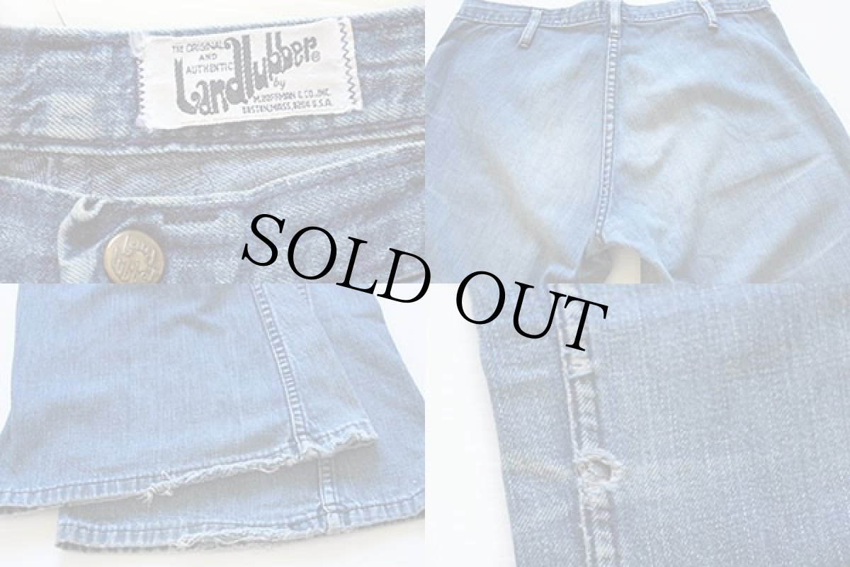画像3: 70s Landlubber ベルボトム デニムパンツ w31 (3)