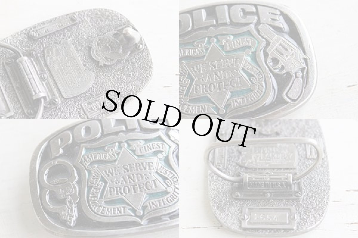 画像3: 80s USA製 BUCKLE BAKERY POLICE バックル (3)