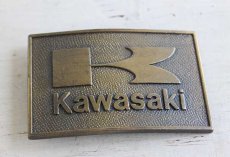 画像1: 70s Kawasakiカワサキ バックル (1)