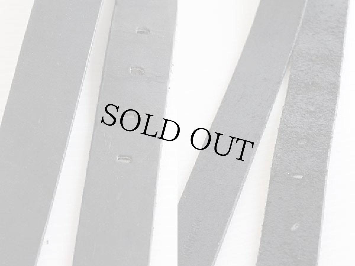 画像2: USA製 Calvin Kleinカルバンクライン オイルド レザーベルト 黒 M★1109 (2)