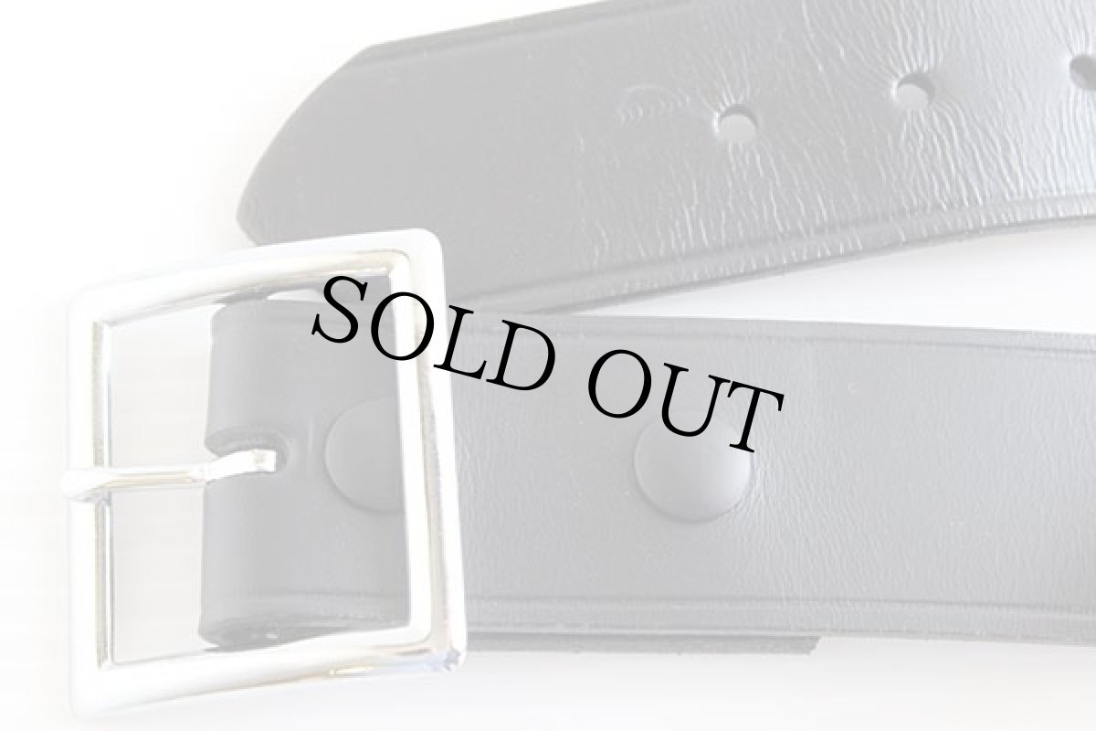 画像2: USA製 boston レザー ギャリソンベルト 黒 30★1112 (2)