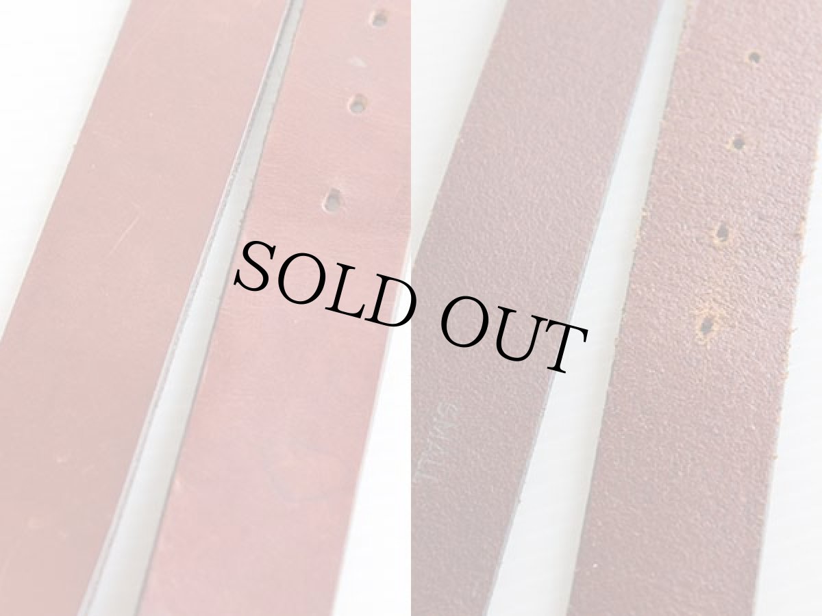 画像2: USA製 Calvin Kleinカルバンクライン サドル レザーベルト 茶 S★1108 (2)