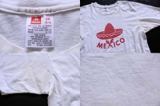 画像4: 90s Hanes MEXICO 染み込みプリント コットンTシャツ 白 L (4)