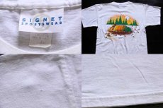 画像3: 90s USA製 スヌーピー キャンプ 両面プリント コットンTシャツ 白 L (3)