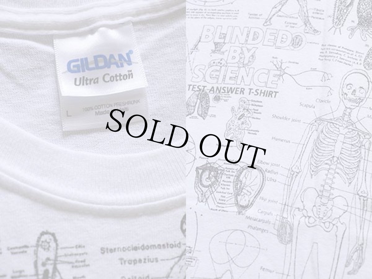 画像3: BLINDED BY SCIENCE 人体 解剖図 コットンTシャツ 白 L (3)