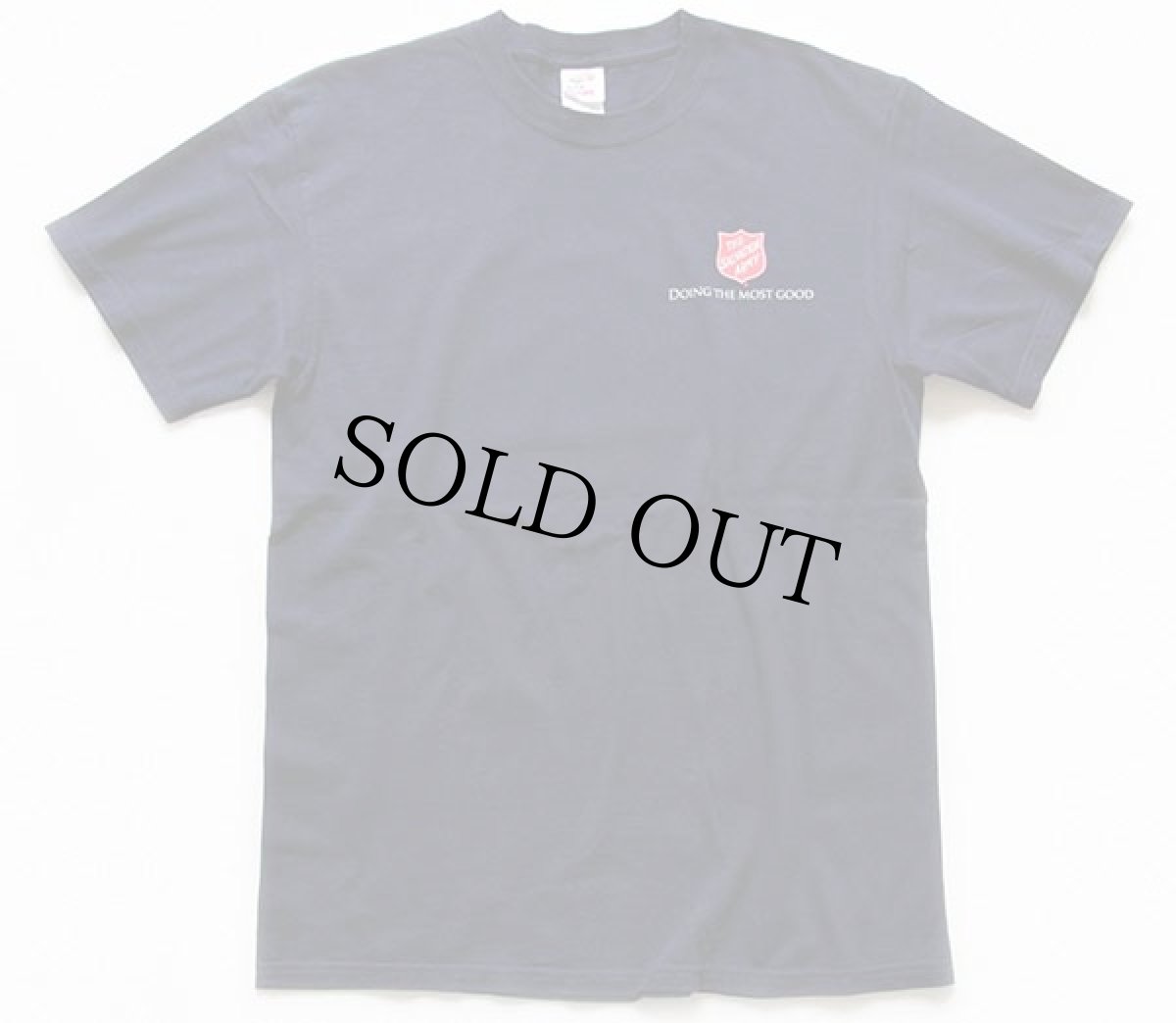 画像2: THE SALVATION ARMYサルベーションアーミー ロゴ コットンTシャツ 紺 M (2)