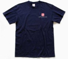 画像2: THE SALVATION ARMYサルベーションアーミー ロゴ コットンTシャツ 紺 M (2)