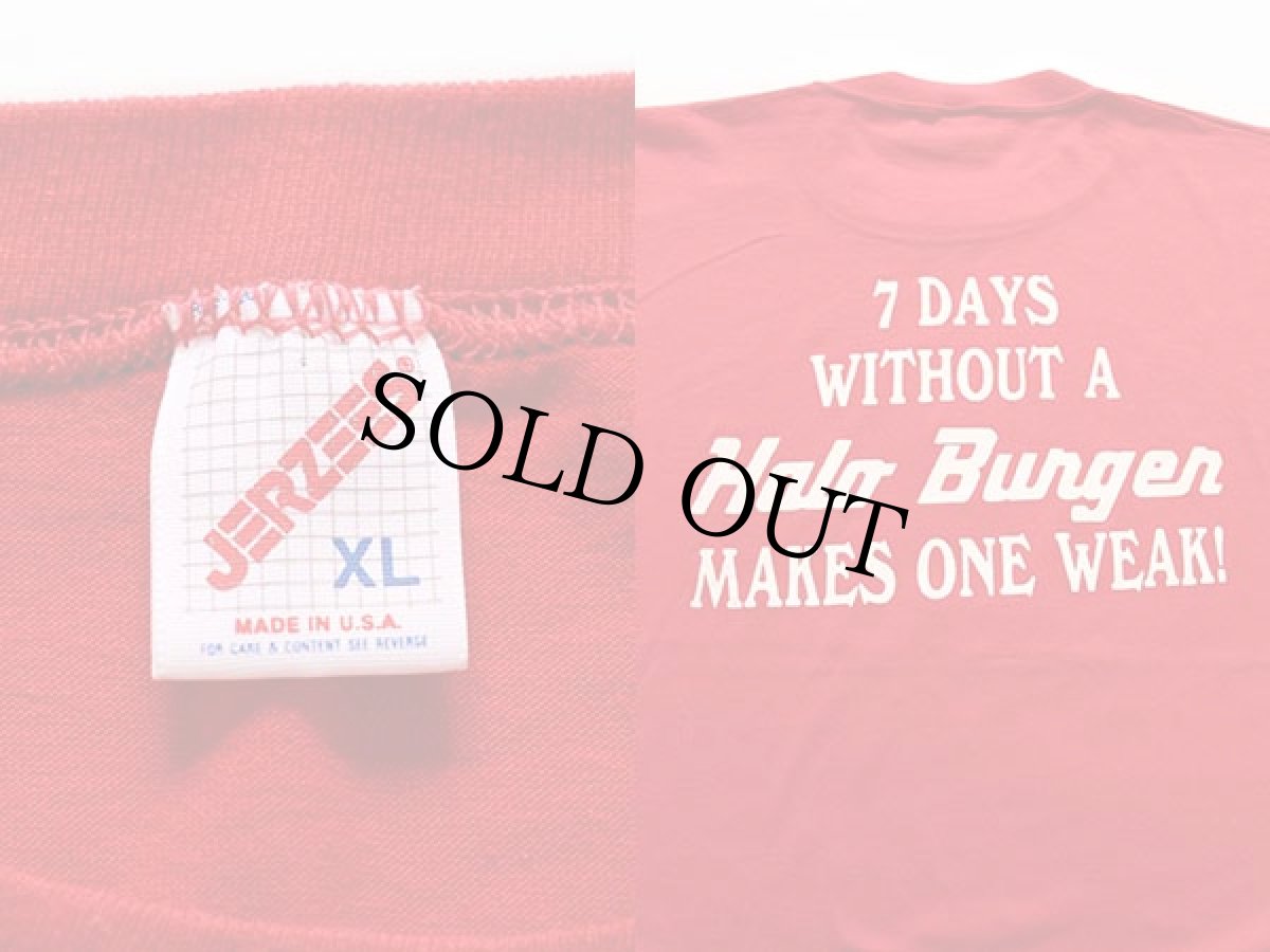 画像3: 80s USA製 Halo Burger 両面プリント Tシャツ 赤 XL (3)