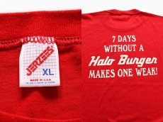 画像3: 80s USA製 Halo Burger 両面プリント Tシャツ 赤 XL (3)