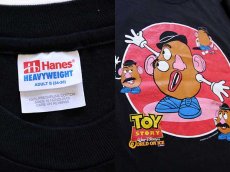 画像3: 00s Hanes TOY STORYトイストーリー Mr.ポテトヘッド コットンTシャツ 黒 S (3)