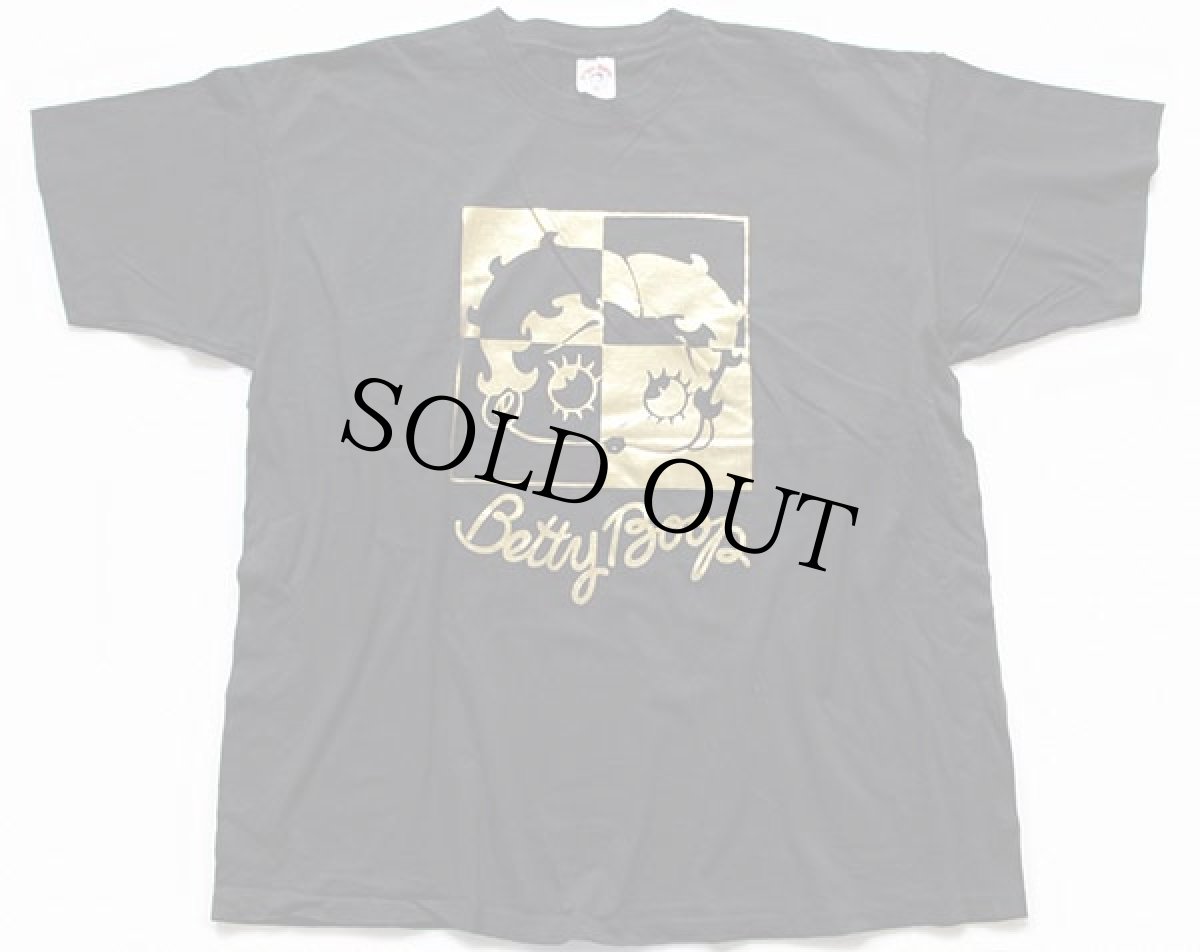 画像2: 90s USA製 BETTY BOOP ベティ ブープ コットンTシャツ 黒×金 XXXL★特大 (2)