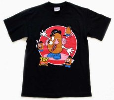 画像2: 00s Hanes TOY STORYトイストーリー Mr.ポテトヘッド コットンTシャツ 黒 S (2)