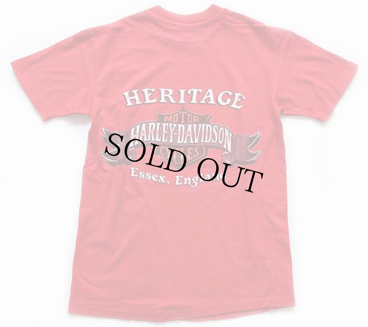 画像2: 80s USA製 Hanes HARLEY-DAVIDSONハーレー ダビッドソン ロゴ コットンTシャツ 赤 M (2)