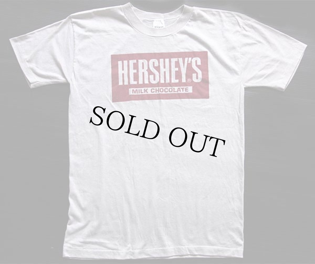 画像2: 80s USA製 HERSHEY'Sハーシーズ チョコレート ロゴ Tシャツ グレー M (2)