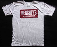 画像2: 80s USA製 HERSHEY'Sハーシーズ チョコレート ロゴ Tシャツ グレー M (2)