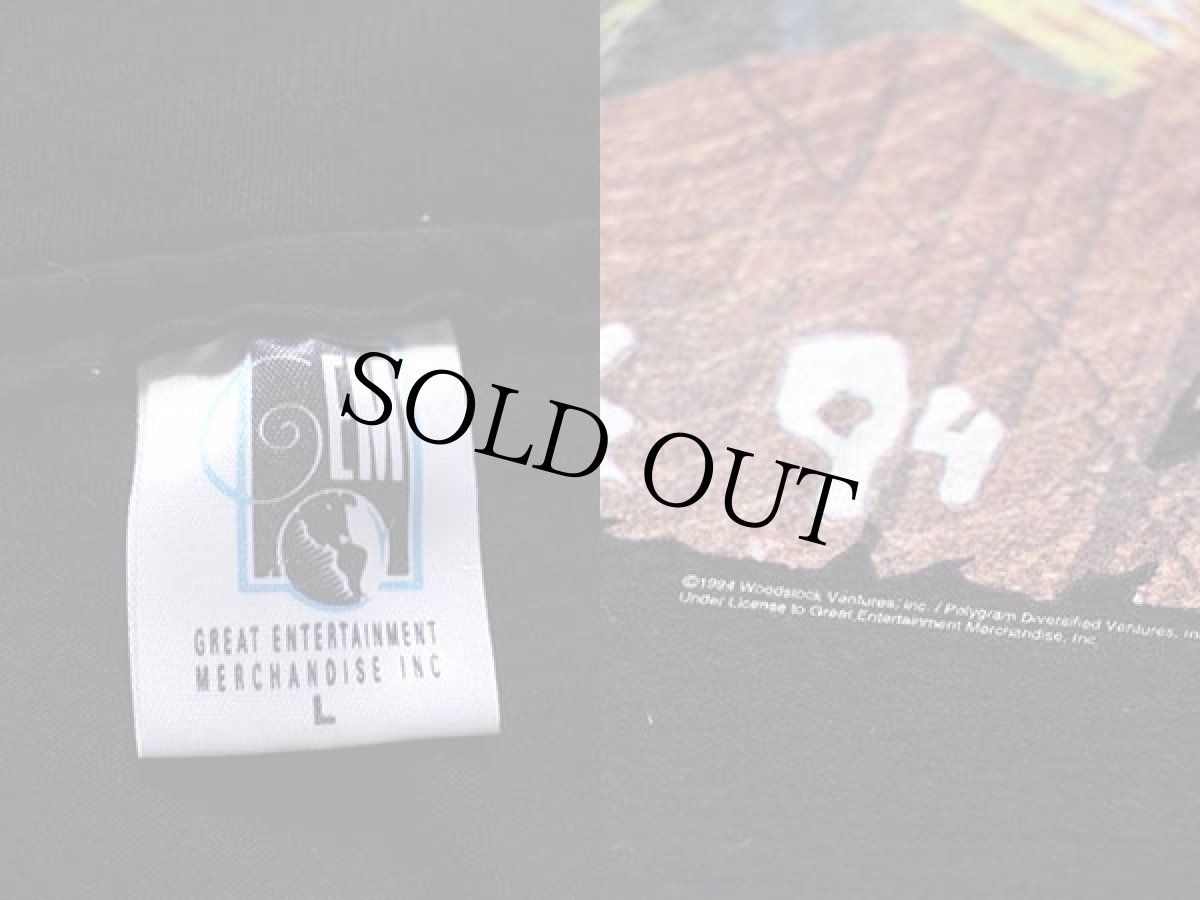 画像3: 90s USA製 WOODSTOCKウッドストック 94 コットンTシャツ 黒 L (3)