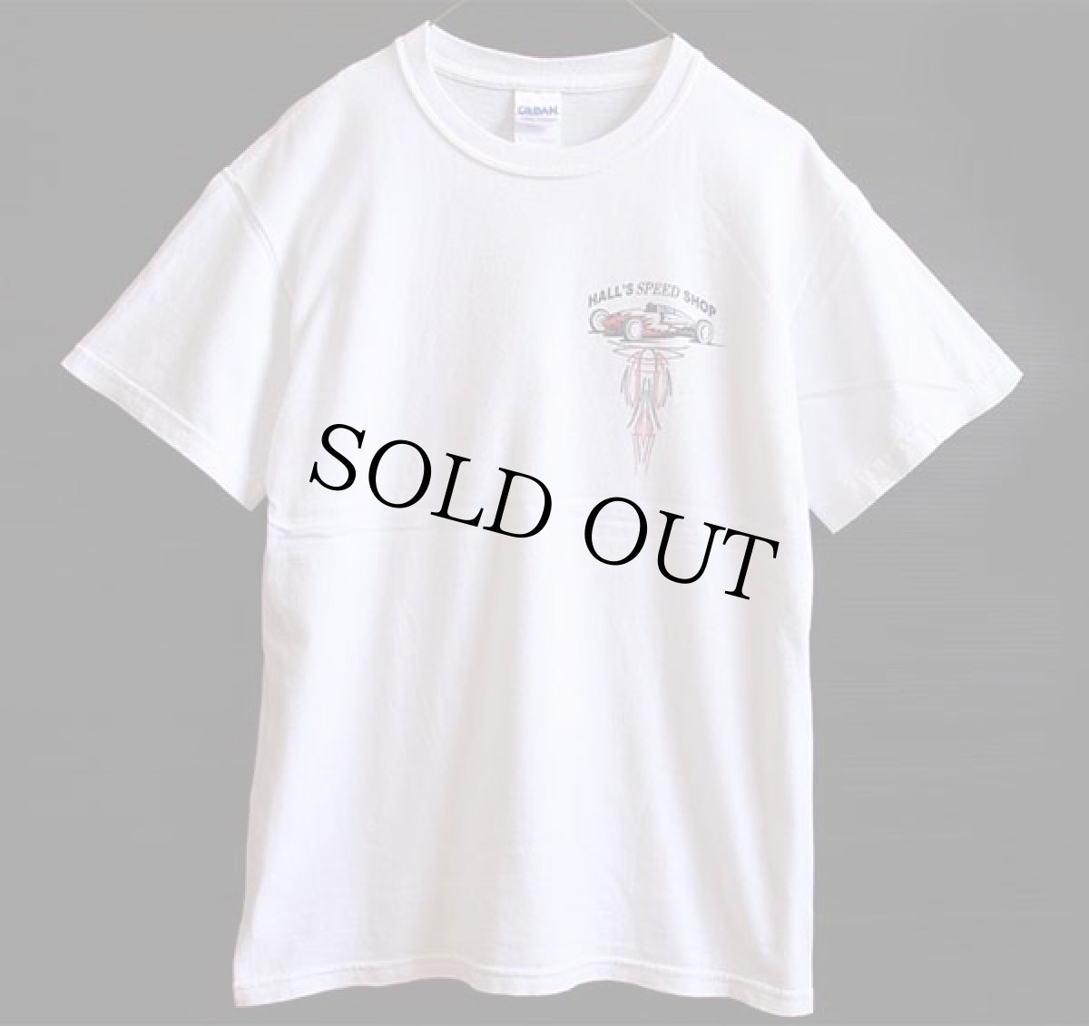 画像2: HALL'S SPEED SHOP 両面プリント コットンTシャツ 白 S (2)
