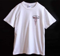 画像2: HALL'S SPEED SHOP 両面プリント コットンTシャツ 白 S (2)