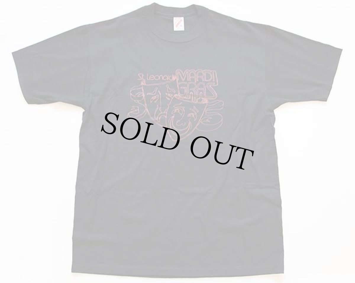 画像2: 90s USA製 St Leonard MARDI GRAS トゥーフェイス Tシャツ 黒 XL (2)