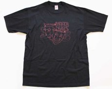 画像2: 90s USA製 St Leonard MARDI GRAS トゥーフェイス Tシャツ 黒 XL (2)