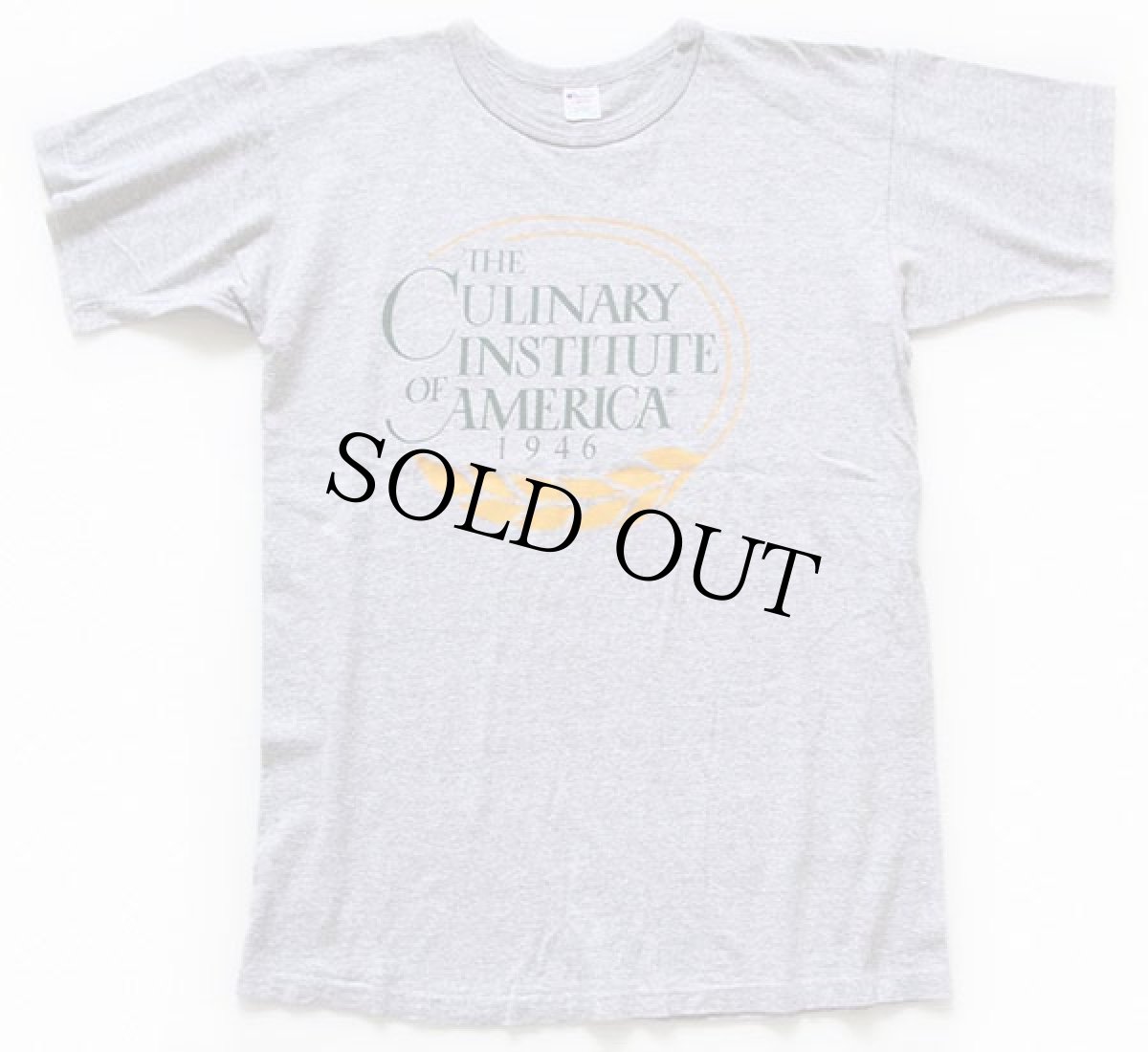 画像2: 80s USA製 ChampionチャンピオンTHE CULINARY INSTITUTE of AMERICA 88/12 Tシャツ 杢グレー L (2)