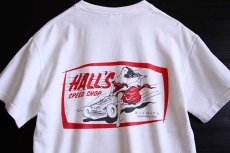 画像3: HALL'S SPEED SHOP 両面プリント コットンTシャツ 白 S (3)