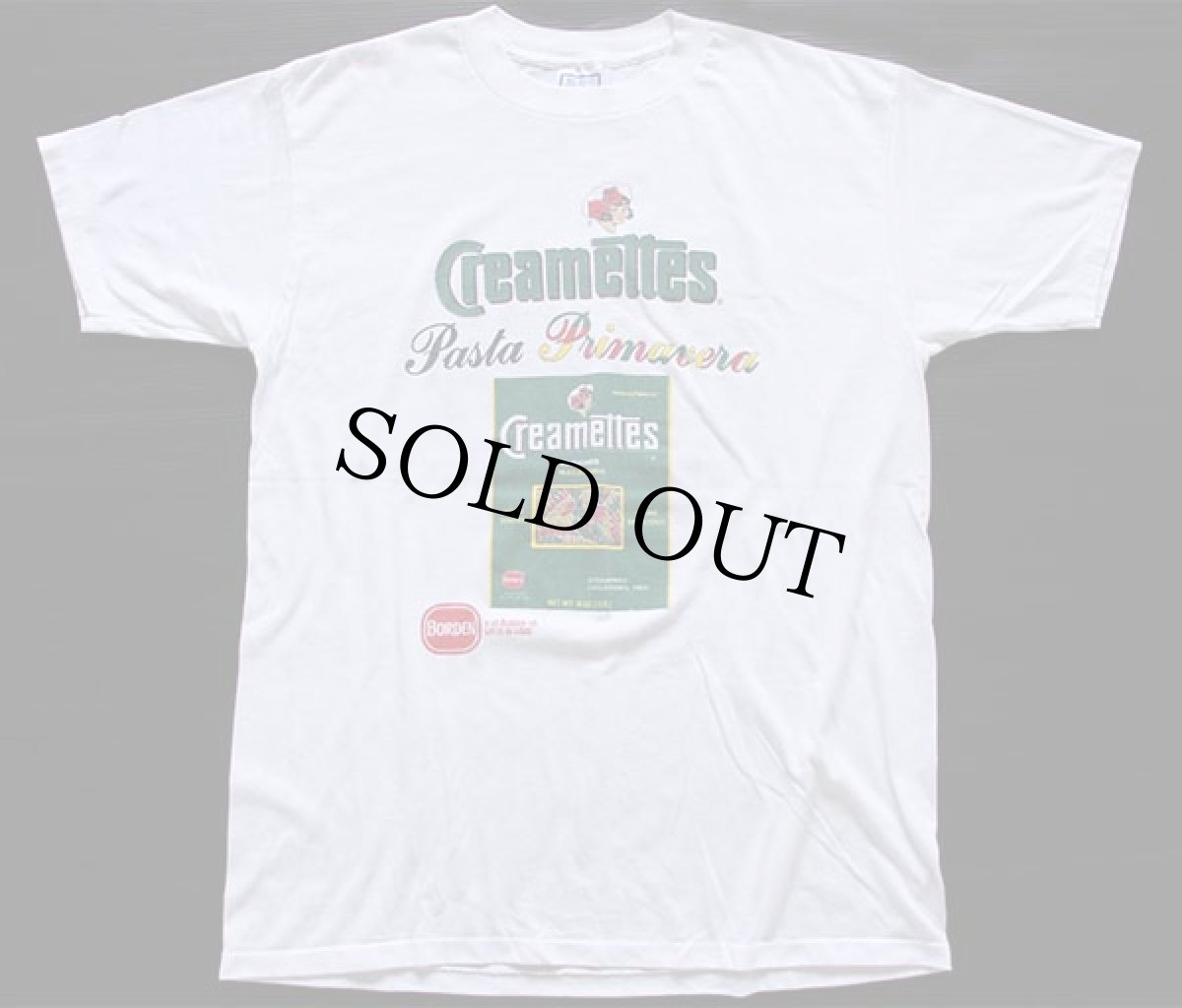 画像2: 80s USA製 Creamettes BORDEN 両面プリント Tシャツ 白 XL (2)