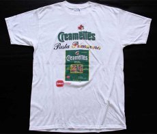 画像2: 80s USA製 Creamettes BORDEN 両面プリント Tシャツ 白 XL (2)