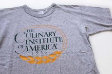 画像1: 80s USA製 ChampionチャンピオンTHE CULINARY INSTITUTE of AMERICA 88/12 Tシャツ 杢グレー L (1)