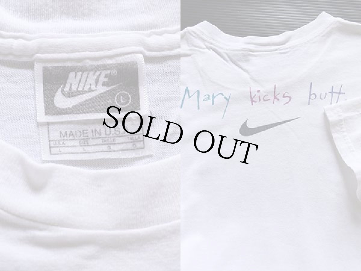 画像3: 90s USA製 NIKEナイキ 両面プリント コットンTシャツ 白 L (3)