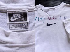 画像3: 90s USA製 NIKEナイキ 両面プリント コットンTシャツ 白 L (3)