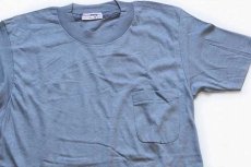 画像1: デッドストック★70s munsingwear 無地 ポケットTシャツ グレー M (1)