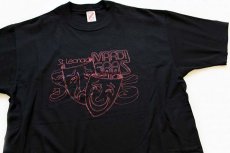 画像1: 90s USA製 St Leonard MARDI GRAS トゥーフェイス Tシャツ 黒 XL (1)