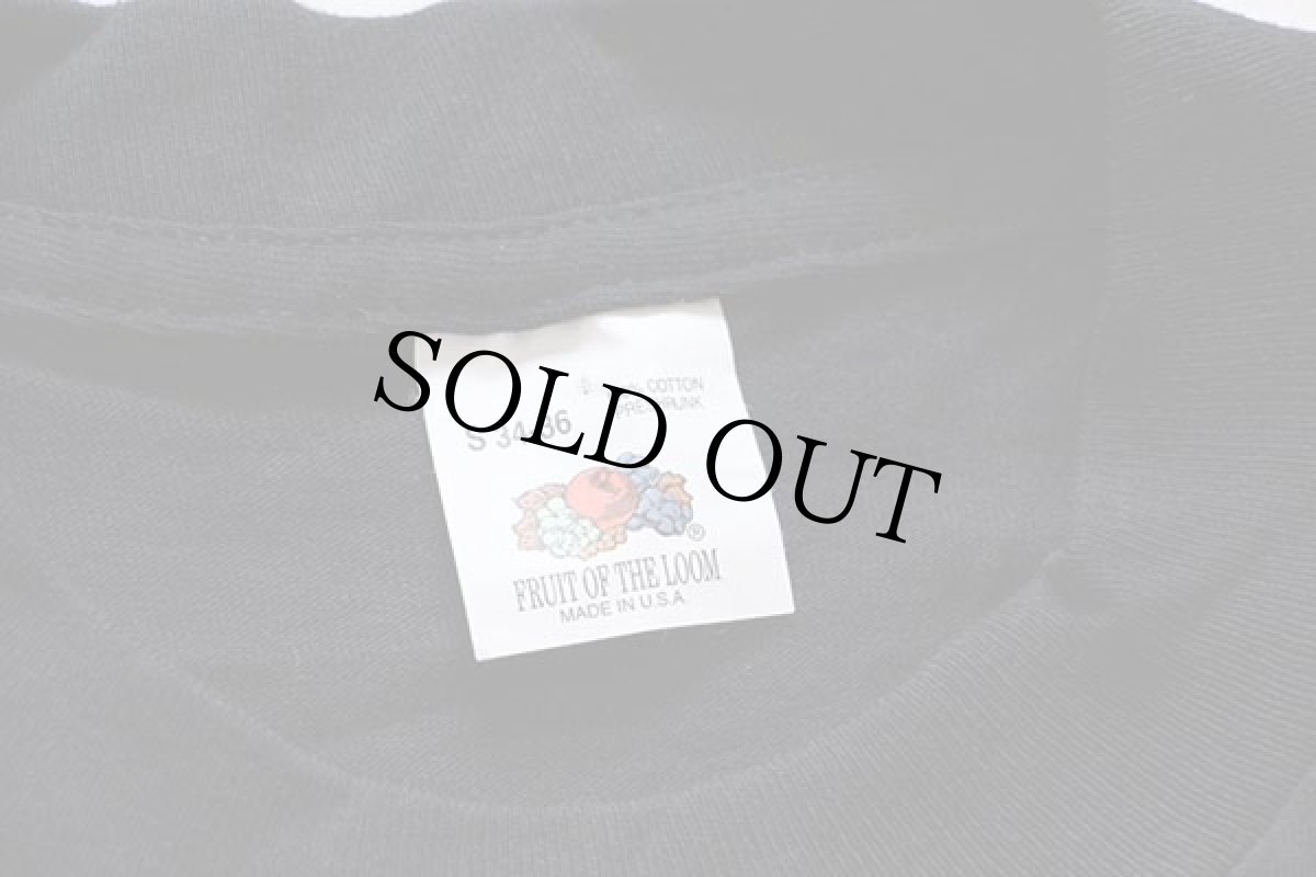 画像3: デッドストック★90s USA製 FRUIT OF THE LOOM 無地 コットン ポケットTシャツ 黒 S (3)