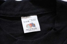 画像3: デッドストック★90s USA製 FRUIT OF THE LOOM 無地 コットン ポケットTシャツ 黒 S (3)