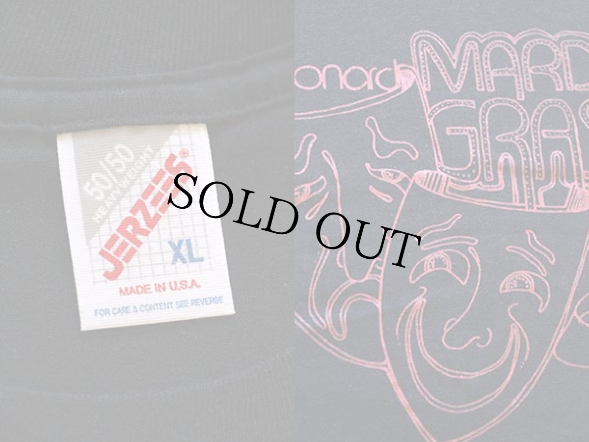 画像3: 90s USA製 St Leonard MARDI GRAS トゥーフェイス Tシャツ 黒 XL (3)