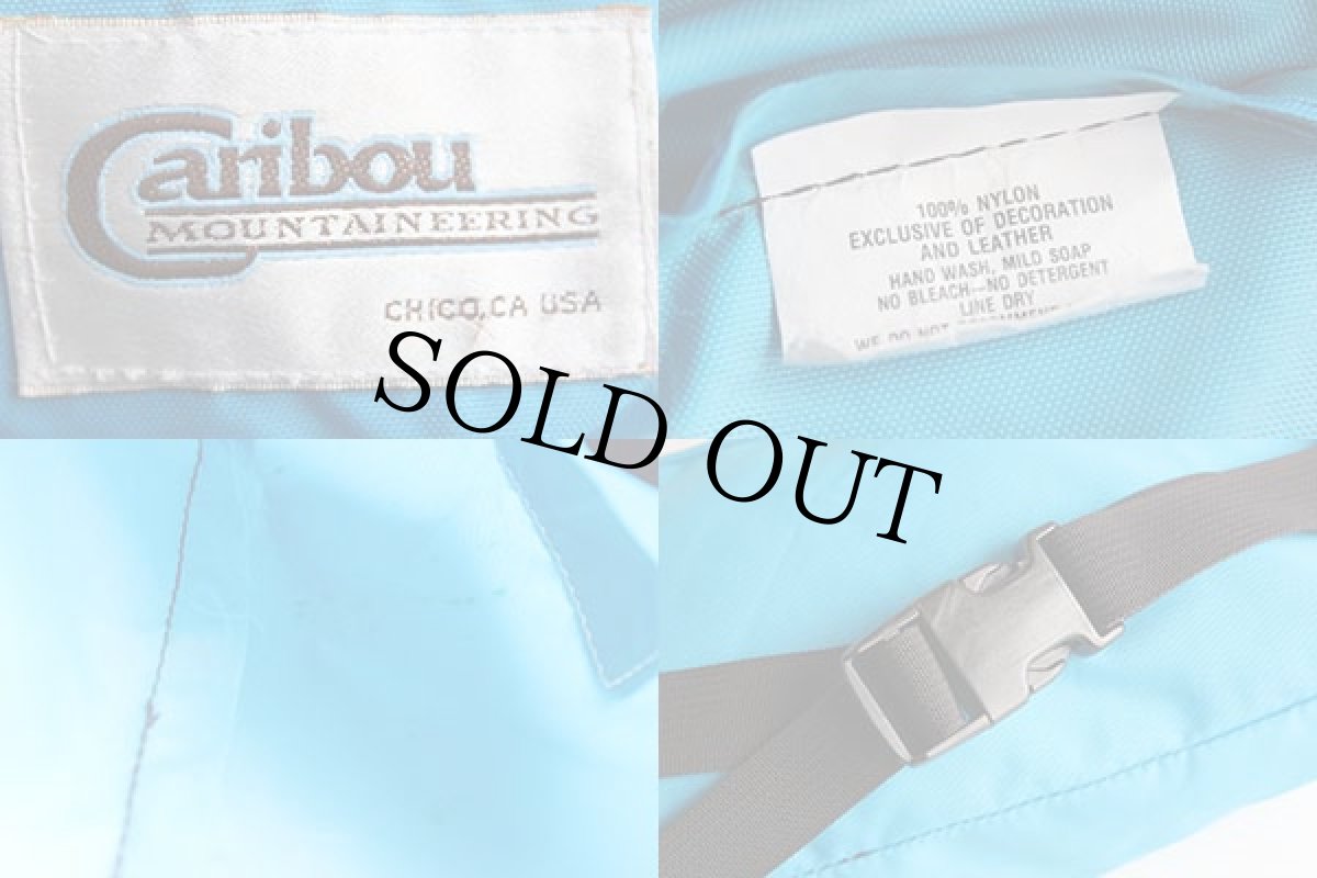 画像3: 90s Caribou MOUNTAINEERING ナイロン ウエストバッグ 水色 (3)