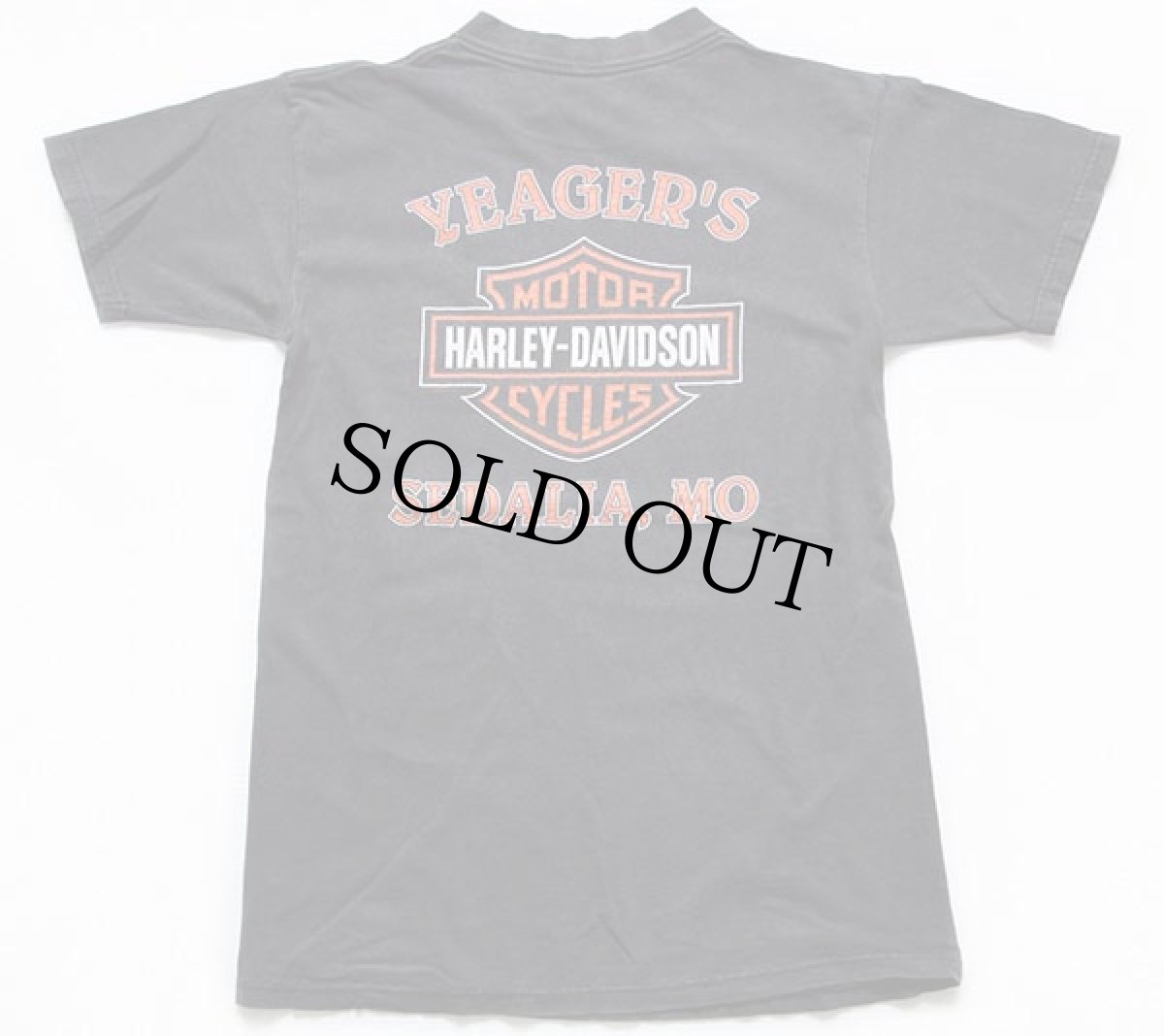 画像3: 90s USA製 HARLEY-DAVIDSON ハーレー ダビッドソン ロゴ フレイムス コットンTシャツ 炭黒 M★ファイヤーパターン (3)