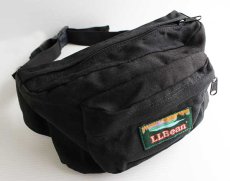 画像1: 90s L.L.Bean ナイロン ウエストバッグ 黒 (1)