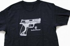 画像1: Smith&Wesson ガン コットンTシャツ 黒 L (1)